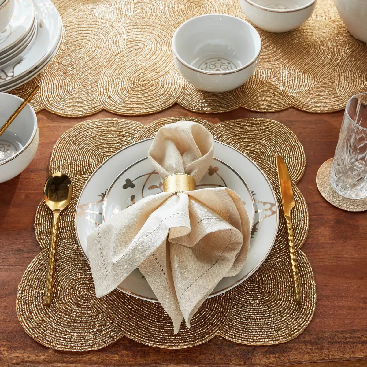 4-piece table napkin ring set - Regal - 4 cm